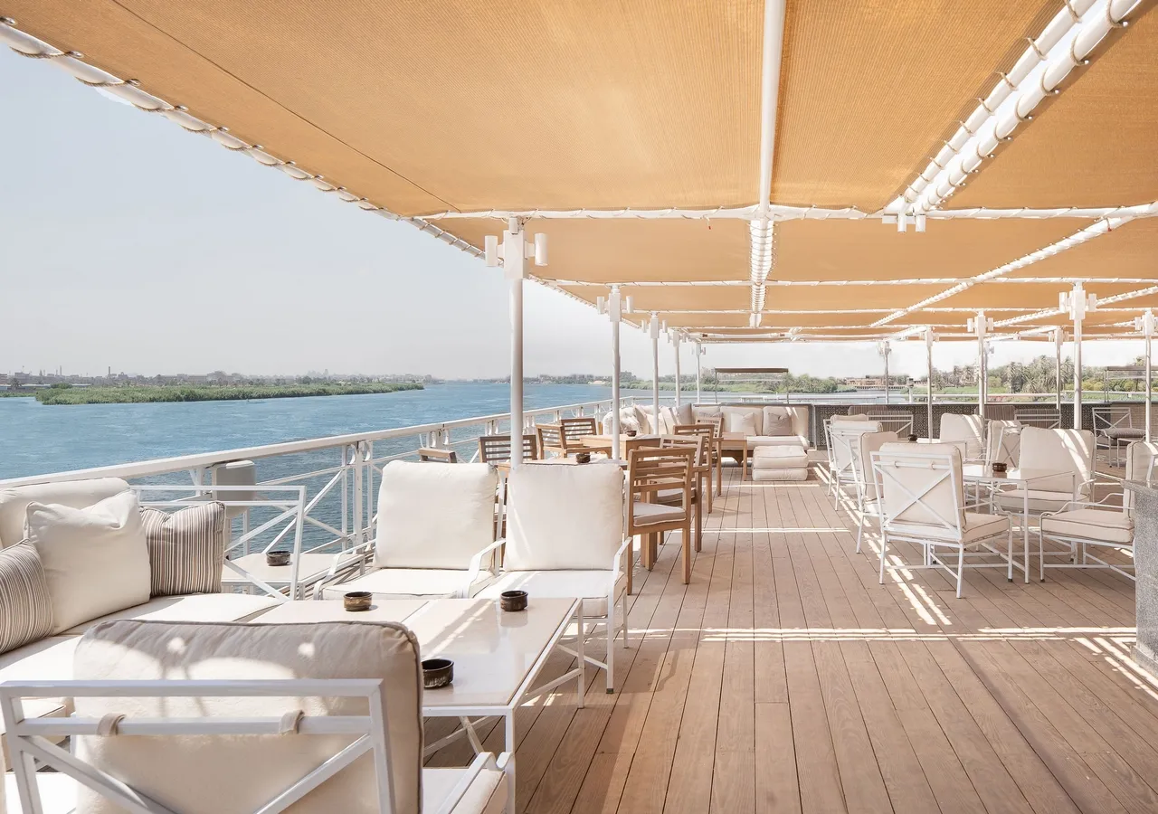 Sun deck of the Jaz Elite Regent Nile Cruise Nile cruise